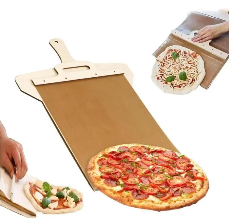 Wooden Pizza Paddle with Smooth Handle for Easy Pizza Transfer