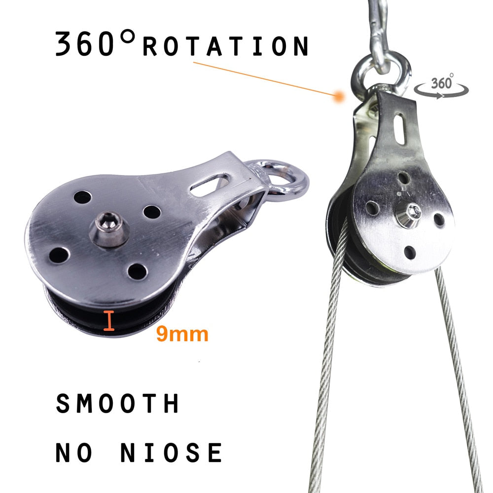 Fitness DIY Pulley Cable Machine Attachment System Arm Biceps Triceps Blaster Hand Strength